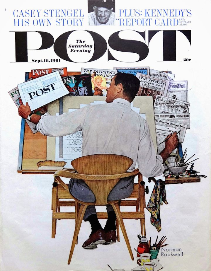 The Saturday Evening Post 'Lettering;', Norman Rockwell